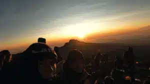 Backpacker på Kilimanjaro